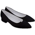 Plain Black Solid Color Women s Block Heels  View3