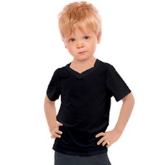 Plain Black Solid Color Kids  Sports Tee