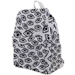 Black And White Cartoon Eyeballs Top Flap Backpack by SpinnyChairDesigns