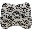 Black and White Cartoon Eyeballs Velour Head Support Cushion View2