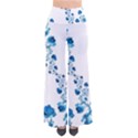 Abstract Blue Flowers on White So Vintage Palazzo Pants View1