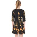 Abstract Gold Yellow Roses on Black Pocket Dress View2