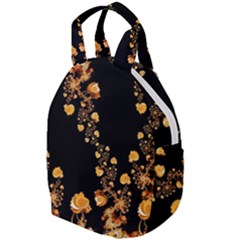 Abstract Gold Yellow Roses On Black Travel Backpacks by SpinnyChairDesigns