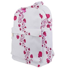 Abstract Pink Roses On White Classic Backpack by SpinnyChairDesigns