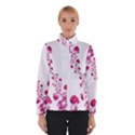 Abstract Pink Roses on White Winter Jacket View1