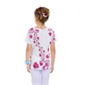 Abstract Pink Roses on White Kids  One Piece Tee View2