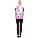 Abstract Pink Roses on White Women s Button Up Vest View2