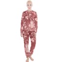 Tea Rose Colored Floral Pattern Women s Lounge Set View1