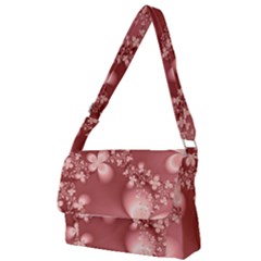 Tea Rose Colored Floral Pattern Full Print Messenger Bag (s) by SpinnyChairDesigns