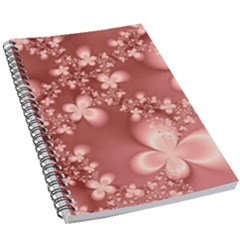 Tea Rose Colored Floral Pattern 5 5  X 8 5  Notebook by SpinnyChairDesigns