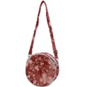 Tea Rose Colored Floral Pattern Crossbody Circle Bag View1