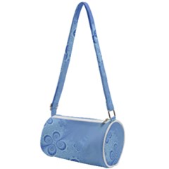 Light Blue Intricate Swirls Pattern Mini Cylinder Bag