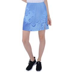 Light Blue Intricate Swirls Pattern Tennis Skirt