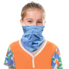 Light Blue Intricate Swirls Pattern Face Covering Bandana (kids)