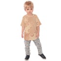 Coral Peach Intricate Swirls Pattern Kids  Raglan Tee View1