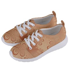 Coral Peach Intricate Swirls Pattern Women s Lightweight Sports Shoes by SpinnyChairDesigns