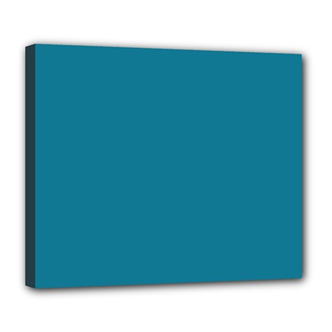 Mosaic Blue Pantone Solid Color Deluxe Canvas 24  X 20  (stretched) by FlagGallery