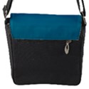 Mosaic Blue Pantone Solid Color Flap Closure Messenger Bag (S) View1