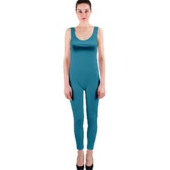 Mosaic Blue Pantone Solid Color One Piece Catsuit by FlagGallery