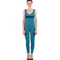 Mosaic Blue Pantone Solid Color One Piece Catsuit View1