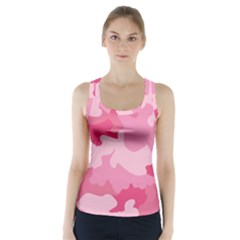 Camo Pink Racer Back Sports Top by MooMoosMumma