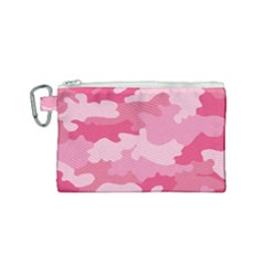 Camo Pink Canvas Cosmetic Bag (small) by MooMoosMumma