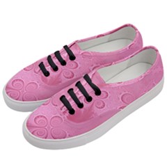 Pink Intricate Swirls Pattern Women s Classic Low Top Sneakers by SpinnyChairDesigns