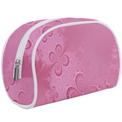 Pink Intricate Swirls Pattern Makeup Case (large) by SpinnyChairDesigns