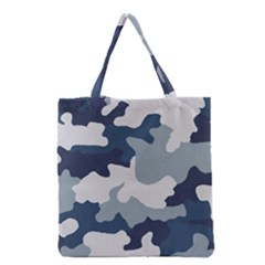 Camo Blue Grocery Tote Bag by MooMoosMumma