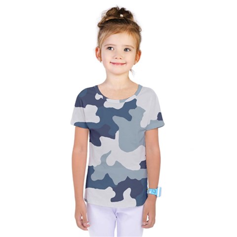 Camo Blue Kids  One Piece Tee by MooMoosMumma