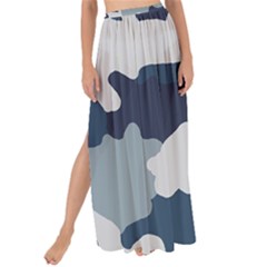 Camo Blue Maxi Chiffon Tie-up Sarong by MooMoosMumma