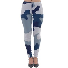 Camo Blue Lightweight Velour Leggings by MooMoosMumma