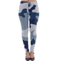 Camo Blue Lightweight Velour Leggings View1