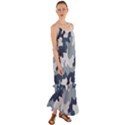 Camo Blue Cami Maxi Ruffle Chiffon Dress View1