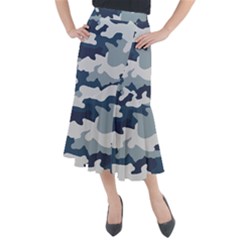 Camo Blue Midi Mermaid Skirt by MooMoosMumma