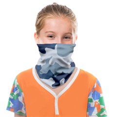 Camo Blue Face Covering Bandana (kids) by MooMoosMumma