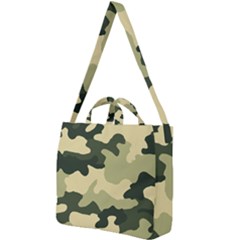 Camo Green Square Shoulder Tote Bag