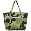 Camo Green Zip Up Canvas Bag View3