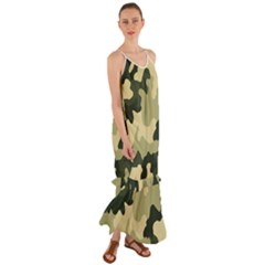 Camo Green Cami Maxi Ruffle Chiffon Dress by MooMoosMumma