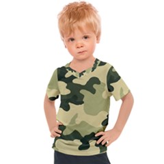 Camo Green Kids  Sports Tee