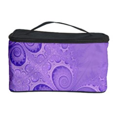 Purple Intricate Swirls Pattern Cosmetic Storage by SpinnyChairDesigns