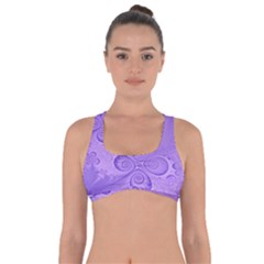 Purple Intricate Swirls Pattern Got No Strings Sports Bra by SpinnyChairDesigns