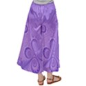 Purple Intricate Swirls Pattern Satin Palazzo Pants View2