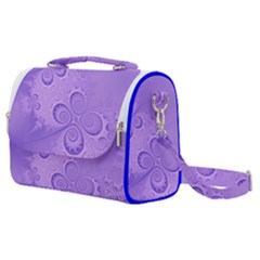 Purple Intricate Swirls Pattern Satchel Shoulder Bag by SpinnyChairDesigns