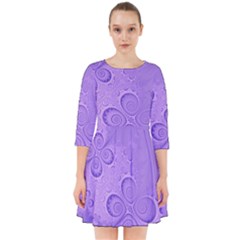 Purple Intricate Swirls Pattern Smock Dress by SpinnyChairDesigns