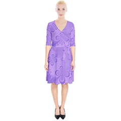 Purple Intricate Swirls Pattern Wrap Up Cocktail Dress by SpinnyChairDesigns