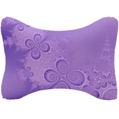 Purple Intricate Swirls Pattern Seat Head Rest Cushion by SpinnyChairDesigns