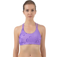 Purple Intricate Swirls Pattern Back Web Sports Bra by SpinnyChairDesigns