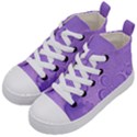 Purple Intricate Swirls Pattern Kids  Mid-Top Canvas Sneakers View2