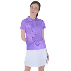 Purple Intricate Swirls Pattern Women s Polo Tee